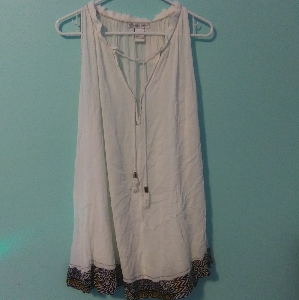 White dress with patter